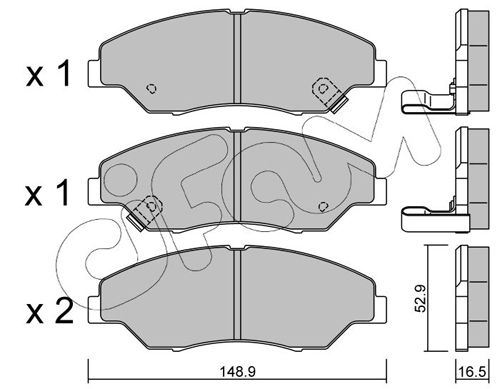 CIFAM 822-376-0 Brake Pad Set, disc brake
