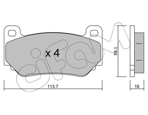 CIFAM 822-391-0 Brake Pad Set, disc brake