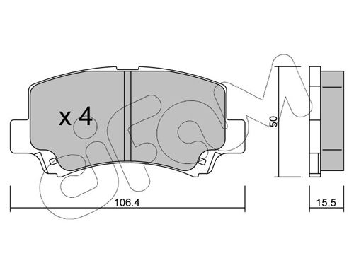CIFAM 822-419-0 Brake Pad Set, disc brake