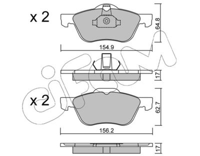 Brake Pad Set, disc brake CIFAM 822-489-0