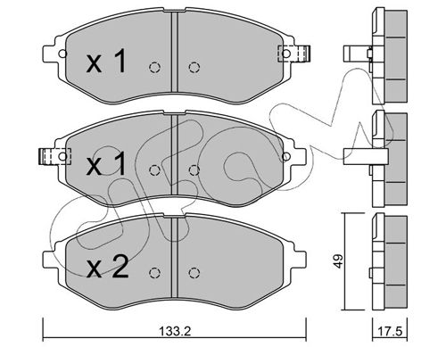 CIFAM 822-508-1 Brake Pad Set, disc brake