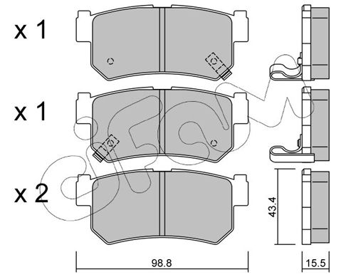 CIFAM 822-519-0 Brake Pad Set, disc brake