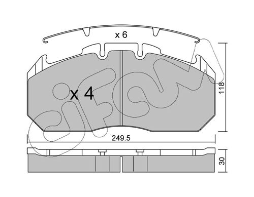 CIFAM 822-587-0 Brake Pad Set, disc brake