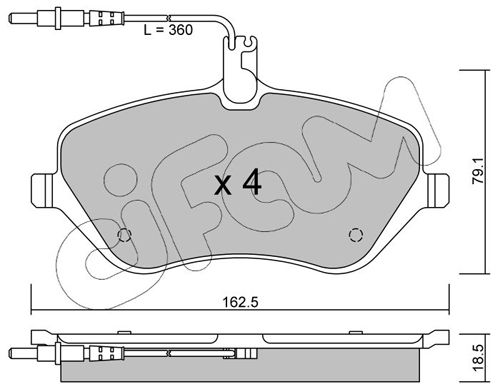 CIFAM 822-601-0 Brake Pad Set, disc brake