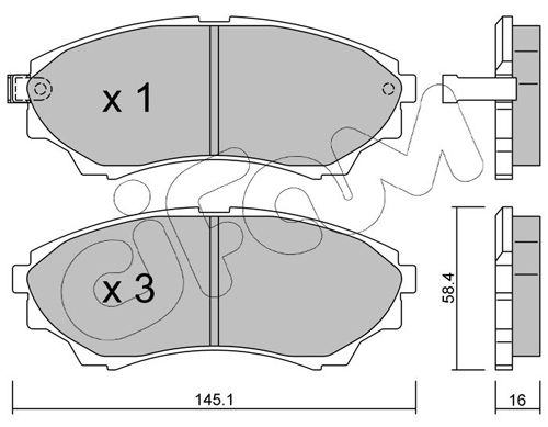 CIFAM 822-610-0 Brake Pad Set, disc brake