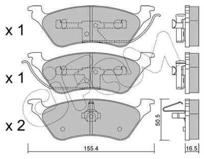 Brake Pad Set, disc brake CIFAM 822-625-0