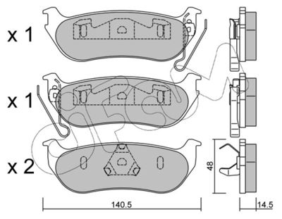 Brake Pad Set, disc brake CIFAM 822-627-0