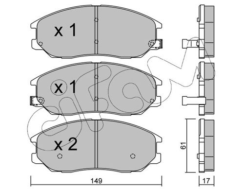 CIFAM 822-633-0 Brake Pad Set, disc brake