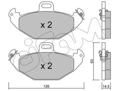 Brake Pad Set, disc brake CIFAM 822-634-0