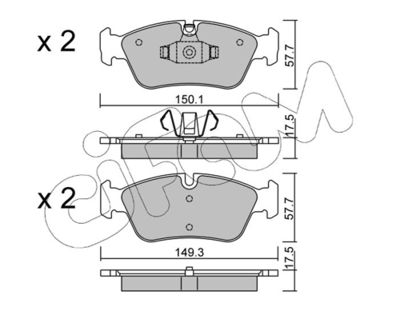 Brake Pad Set, disc brake CIFAM 822-640-0