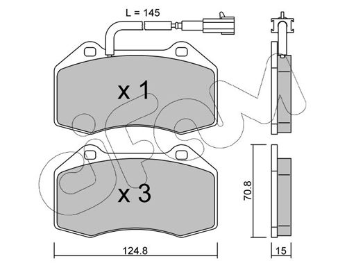 CIFAM 822-651-1 Brake Pad Set, disc brake