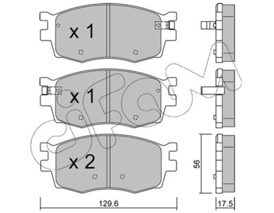 Brake Pad Set, disc brake CIFAM 822-724-0