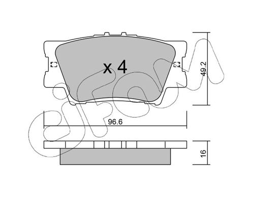 CIFAM 822-749-0 Brake Pad Set, disc brake