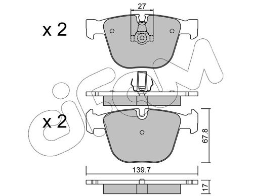CIFAM 822-773-9 Brake Pad Set, disc brake