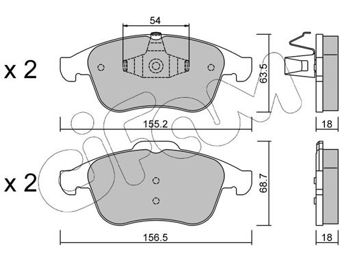 CIFAM 822-803-0 Brake Pad Set, disc brake