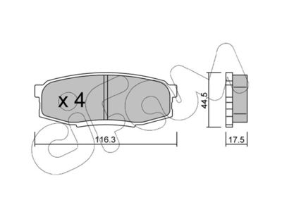 Brake Pad Set, disc brake CIFAM 822-822-0