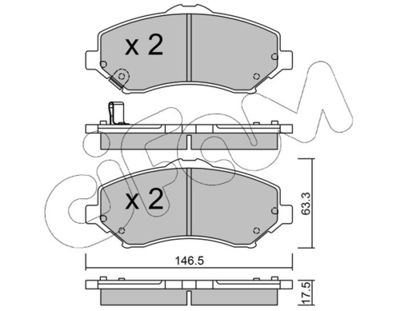 Brake Pad Set, disc brake CIFAM 822-862-0