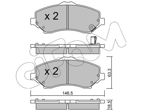CIFAM 822-862-1 Brake Pad Set, disc brake