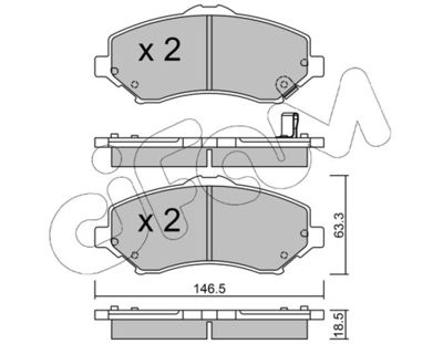 Brake Pad Set, disc brake CIFAM 822-862-1