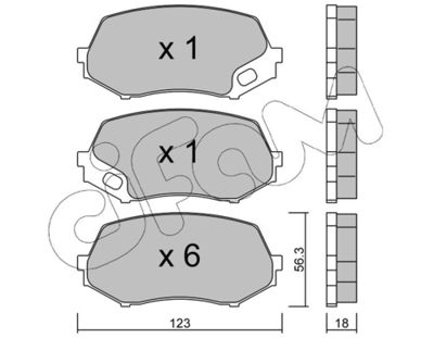 Brake Pad Set, disc brake CIFAM 822-874-0