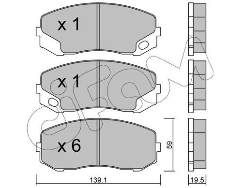 CIFAM 822-910-0 Brake Pad Set, disc brake
