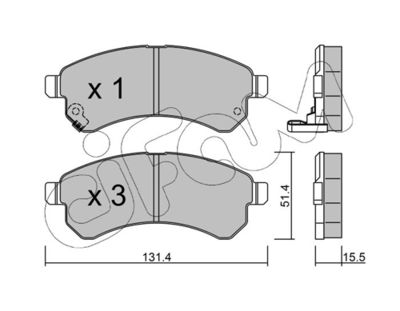 Brake Pad Set, disc brake CIFAM 822-931-0