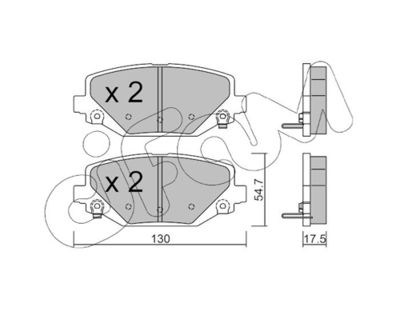 Brake Pad Set, disc brake CIFAM 822-947-0