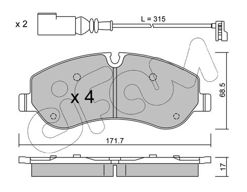 CIFAM 822-990-0 Brake Pad Set, disc brake