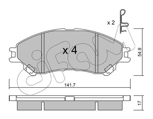 CIFAM 822-996-0 Brake Pad Set, disc brake