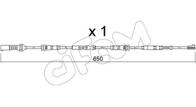 Warning Contact, brake pad wear CIFAM SU.408