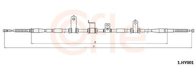 Cable Pull, parking brake COFLE 1.HY001