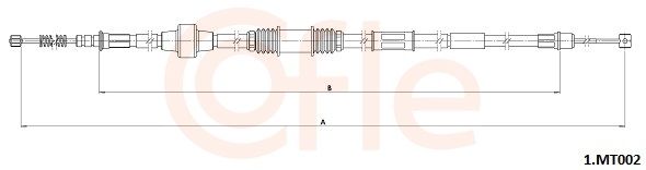 COFLE 1.MT002 Cable Pull, parking brake