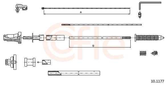 COFLE 10.1177 Accelerator Cable