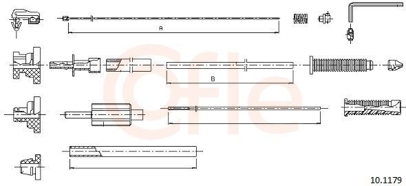COFLE 10.1179 Accelerator Cable