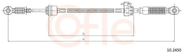 COFLE 10.2450 Cable Pull, manual transmission