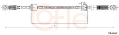 Cable Pull, manual transmission COFLE 10.2451