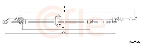 COFLE 10.2455 Cable Pull, manual transmission