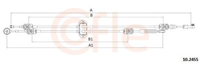 Cable Pull, manual transmission COFLE 10.2455