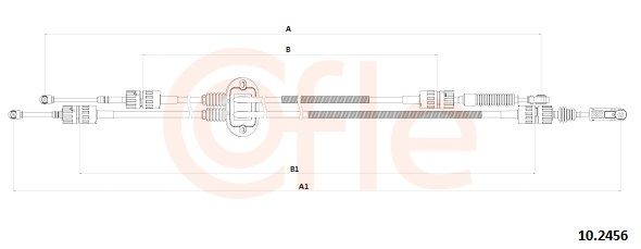 COFLE 10.2456 Cable Pull, manual transmission