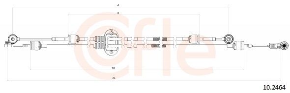 COFLE 10.2464 Cable Pull, manual transmission