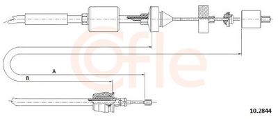 Cable Pull, clutch control COFLE 10.2844