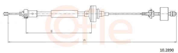 COFLE 10.2890 Cable Pull, clutch control