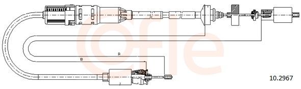 COFLE 10.2967 Cable Pull, clutch control