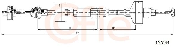 COFLE 10.3144 Cable Pull, clutch control