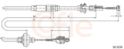 Cable Pull, clutch control COFLE 10.3154