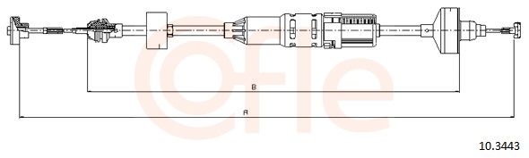 COFLE 10.3443 Cable Pull, clutch control