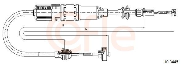 COFLE 10.3445 Cable Pull, clutch control