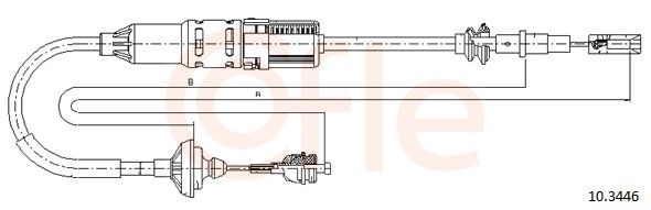 COFLE 10.3446 Cable Pull, clutch control