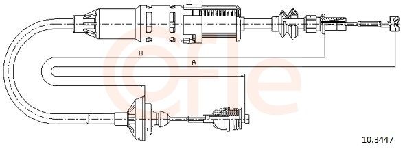COFLE 10.3447 Cable Pull, clutch control
