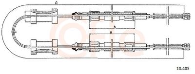 Cable Pull, parking brake COFLE 10.405